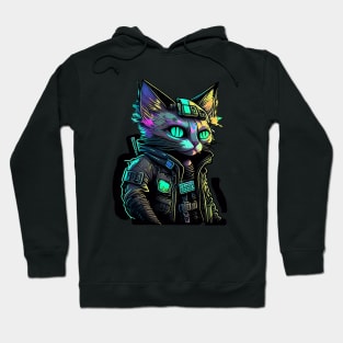 Cyberpunk Cat #3 Hoodie